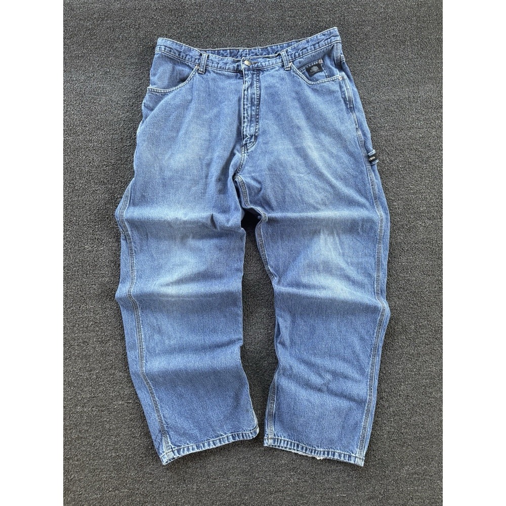 Harley Davidson Carpenter Jeans 38x32 2005 Medium Wash Denim Moto‎ Vintage